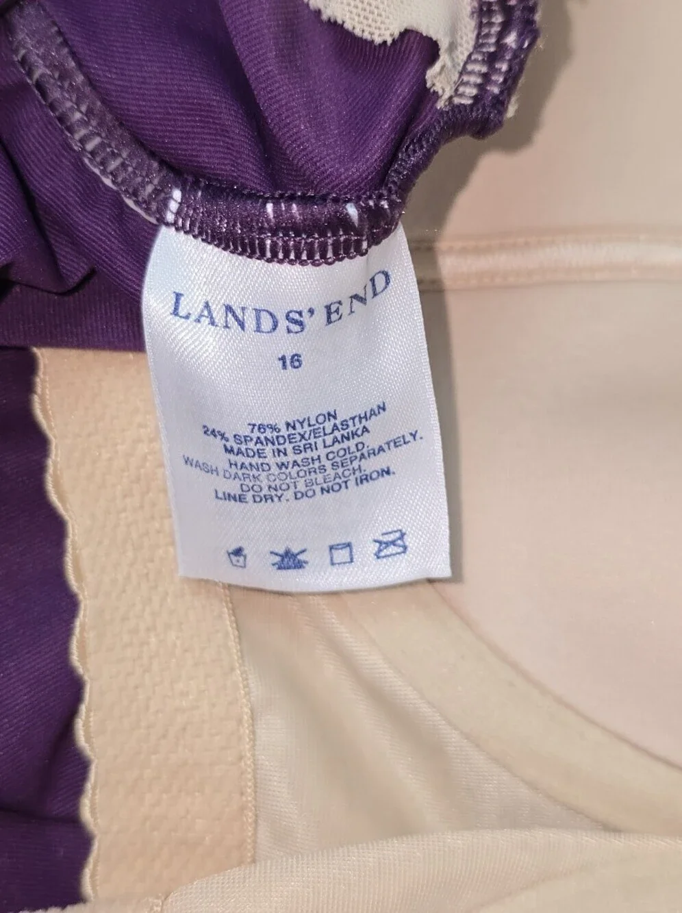 Land's End Purple Two Piece Tankini Set 16